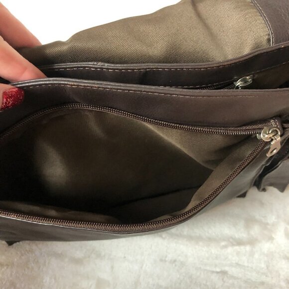 Brown Leather Satchel Messenger Bag - Picture 6 of 14